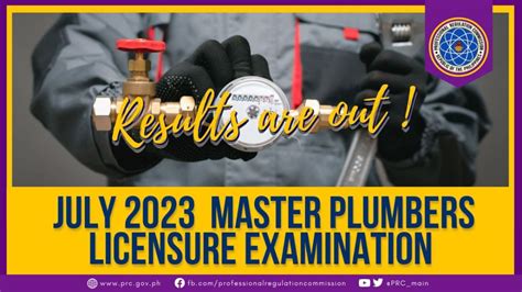 master plumber results|July 2023 Master Plumbers Licensure Examination Results .